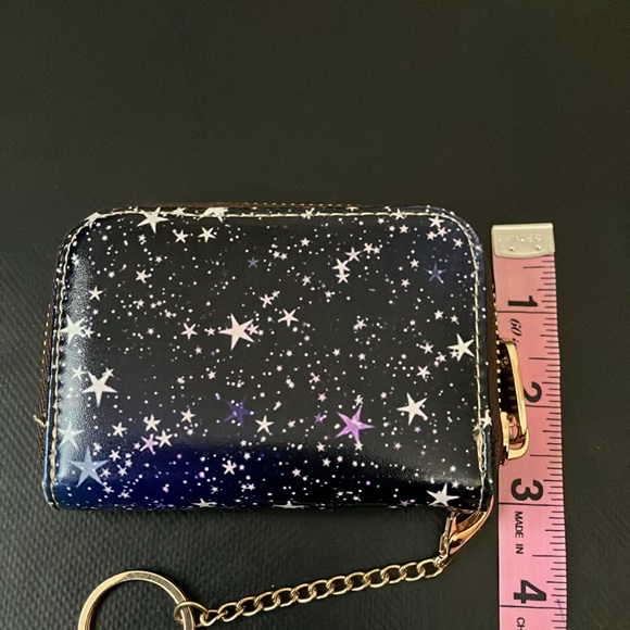 Accordion wallet, stars, space, cosmic, zippered. - Picture 6 of 7